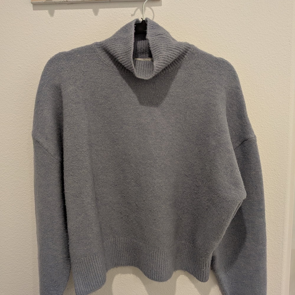 Zara Blue Turtleneck Sweater